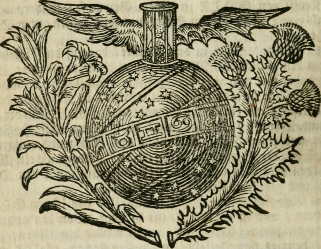 An illustration from Des gottseeligen hocherleuchteten Jacob Böhmens teutonici Philosophi Alle theosophische Wercken : darinnen alle tieffe Geheimnüsse Gottes der ewigen und zeitlichen Natur und Creatur : samt dem wahren Grunde christlicher Religion und der Gottseeligkeit, nach dem apostolischen Gezeugnüss offenbahrer werden : theils aus des Authoris eigenen Originalen, theils aus den ersten und nachgesehenen besten Copyen auffs fleissigste corrigiret : und in Beyfügung etlicher Clavium so vorhin noch nie gedruckt, nebenst einem zweyfachen Register : den Liebhabern göttlicher und natürlicher Weissheit zum besten an Tag gegeben, 1682, leaf 985