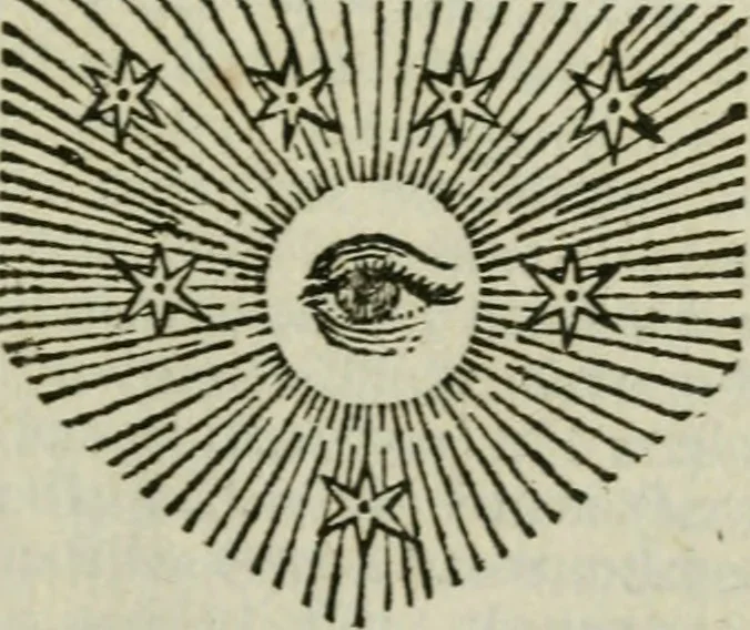 An illustration from Des gottseeligen hocherleuchteten Jacob Böhmens teutonici Philosophi Alle theosophische Wercken : darinnen alle tieffe Geheimnüsse Gottes der ewigen und zeitlichen Natur und Creatur : samt dem wahren Grunde christlicher Religion und der Gottseeligkeit, nach dem apostolischen Gezeugnüss offenbahrer werden : theils aus des Authoris eigenen Originalen, theils aus den ersten und nachgesehenen besten Copyen auffs fleissigste corrigiret : und in Beyfügung etlicher Clavium so vorhin noch nie gedruckt, nebenst einem zweyfachen Register : den Liebhabern göttlicher und natürlicher Weissheit zum besten an Tag gegeben, 1682, leaf 1002