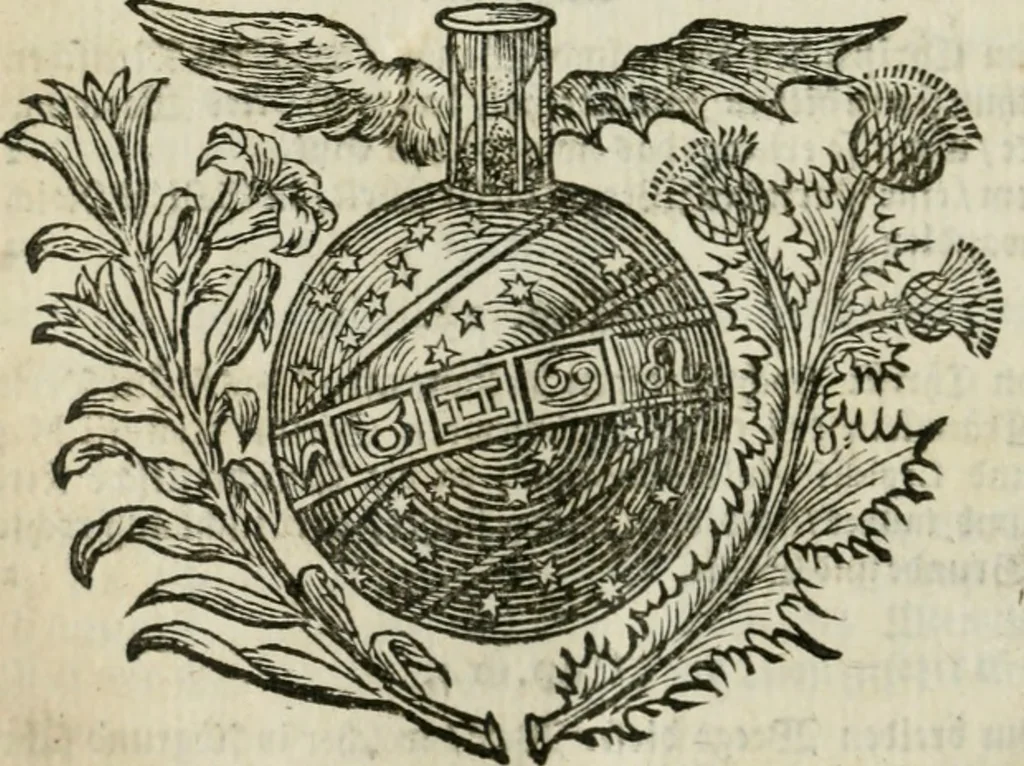 An illustration from Des gottseeligen hocherleuchteten Jacob Böhmens teutonici Philosophi Alle theosophische Wercken : darinnen alle tieffe Geheimnüsse Gottes der ewigen und zeitlichen Natur und Creatur : samt dem wahren Grunde christlicher Religion und der Gottseeligkeit, nach dem apostolischen Gezeugnüss offenbahrer werden : theils aus des Authoris eigenen Originalen, theils aus den ersten und nachgesehenen besten Copyen auffs fleissigste corrigiret : und in Beyfügung etlicher Clavium so vorhin noch nie gedruckt, nebenst einem zweyfachen Register : den Liebhabern göttlicher und natürlicher Weissheit zum besten an Tag gegeben, 1682, leaf 289