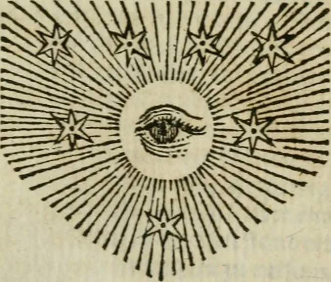 An illustration from Des gottseeligen hocherleuchteten Jacob Böhmens teutonici Philosophi Alle theosophische Wercken : darinnen alle tieffe Geheimnüsse Gottes der ewigen und zeitlichen Natur und Creatur : samt dem wahren Grunde christlicher Religion und der Gottseeligkeit, nach dem apostolischen Gezeugnüss offenbahrer werden : theils aus des Authoris eigenen Originalen, theils aus den ersten und nachgesehenen besten Copyen auffs fleissigste corrigiret : und in Beyfügung etlicher Clavium so vorhin noch nie gedruckt, nebenst einem zweyfachen Register : den Liebhabern göttlicher und natürlicher Weissheit zum besten an Tag gegeben, 1682, leaf 780
