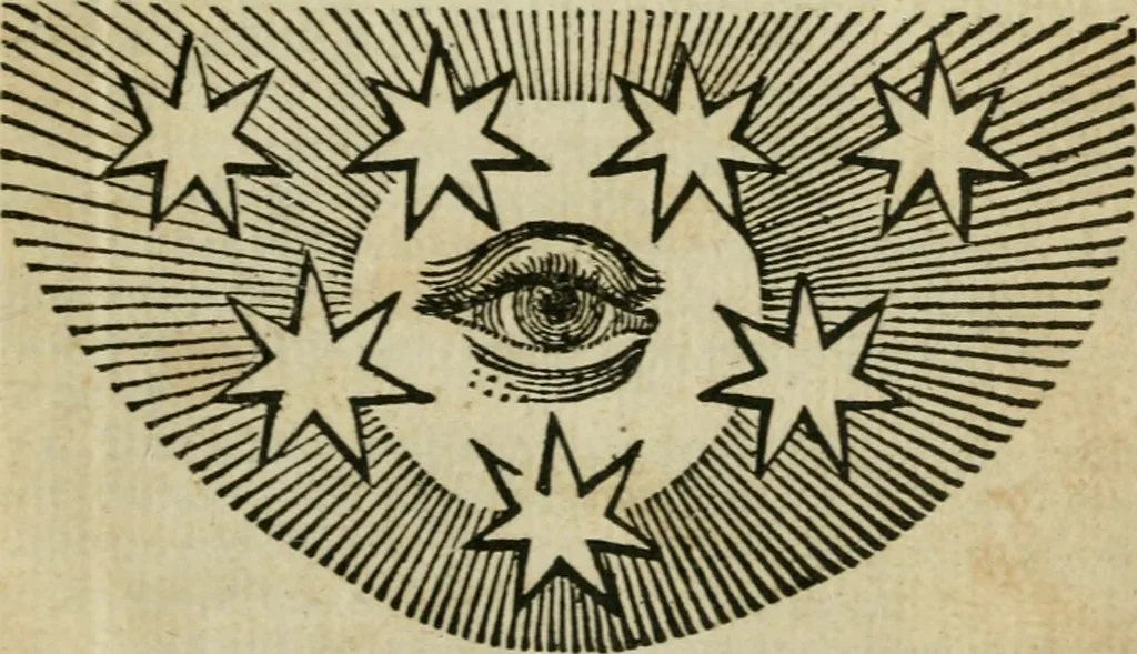 An illustration from Des gottseeligen hocherleuchteten Jacob Böhmens teutonici Philosophi Alle theosophische Wercken : darinnen alle tieffe Geheimnüsse Gottes der ewigen und zeitlichen Natur und Creatur : samt dem wahren Grunde christlicher Religion und der Gottseeligkeit, nach dem apostolischen Gezeugnüss offenbahrer werden : theils aus des Authoris eigenen Originalen, theils aus den ersten und nachgesehenen besten Copyen auffs fleissigste corrigiret : und in Beyfügung etlicher Clavium so vorhin noch nie gedruckt, nebenst einem zweyfachen Register : den Liebhabern göttlicher und natürlicher Weissheit zum besten an Tag gegeben, 1682, leaf 1126