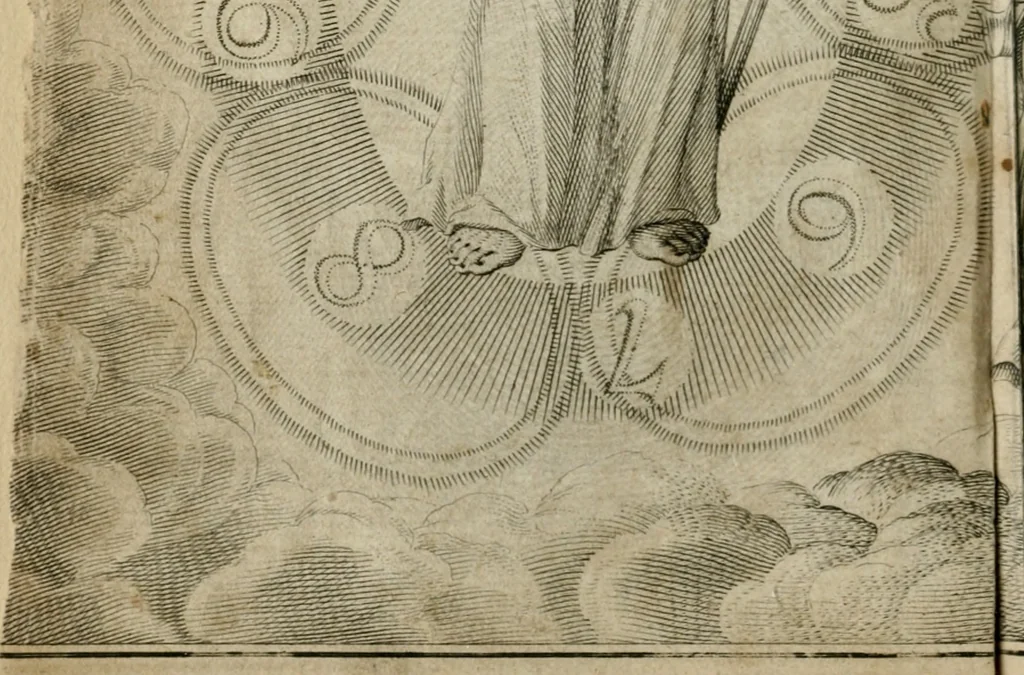 An illustration from Des gottseeligen hocherleuchteten Jacob Böhmens teutonici Philosophi Alle theosophische Wercken : darinnen alle tieffe Geheimnüsse Gottes der ewigen und zeitlichen Natur und Creatur : samt dem wahren Grunde christlicher Religion und der Gottseeligkeit, nach dem apostolischen Gezeugnüss offenbahrer werden : theils aus des Authoris eigenen Originalen, theils aus den ersten und nachgesehenen besten Copyen auffs fleissigste corrigiret : und in Beyfügung etlicher Clavium so vorhin noch nie gedruckt, nebenst einem zweyfachen Register : den Liebhabern göttlicher und natürlicher Weissheit zum besten an Tag gegeben, 1682, leaf 5