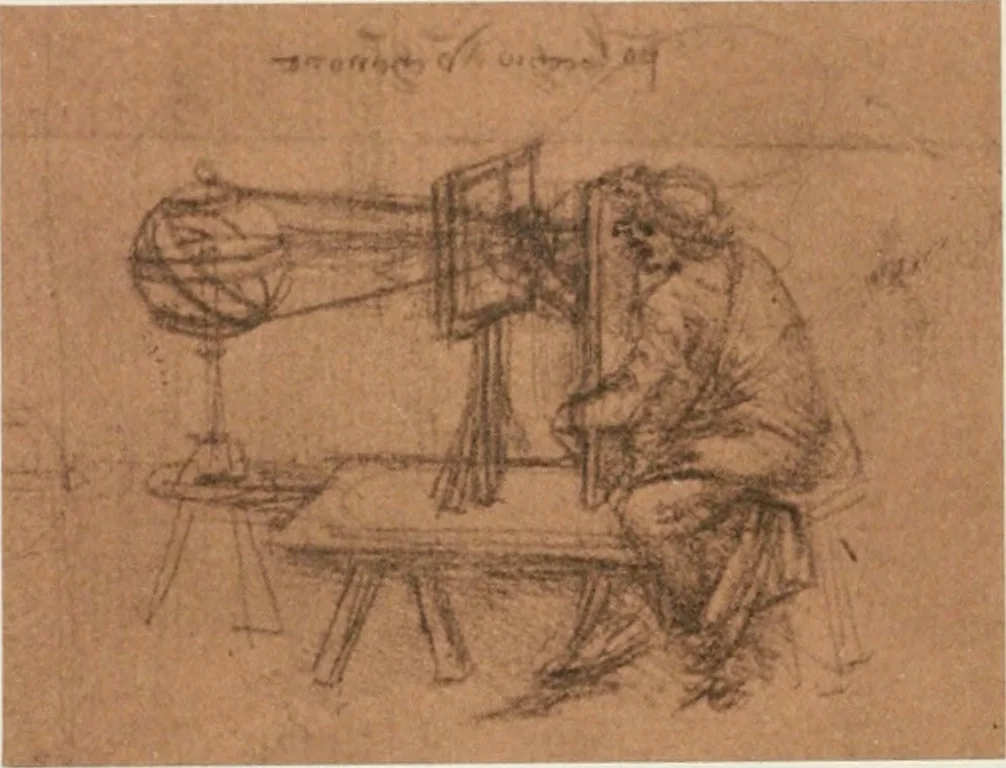 An illustration from Des Herrn Leonhard von Vinci, ersten Mahlers in Florenz, Praktisches Werk von der Mahlerey : worinnen diese vortrefliche Kunst hauptsächlich nach geometrisch- optisch- und mechanischen Grunden gelehret : wie auch nach anatomischen Regeln die verschiedenen Stellungen, Bewegungen und Berrichtungen der Glieder des menschlichen Körpors, deutlich vorgestellet wird, 1786, leaf 1