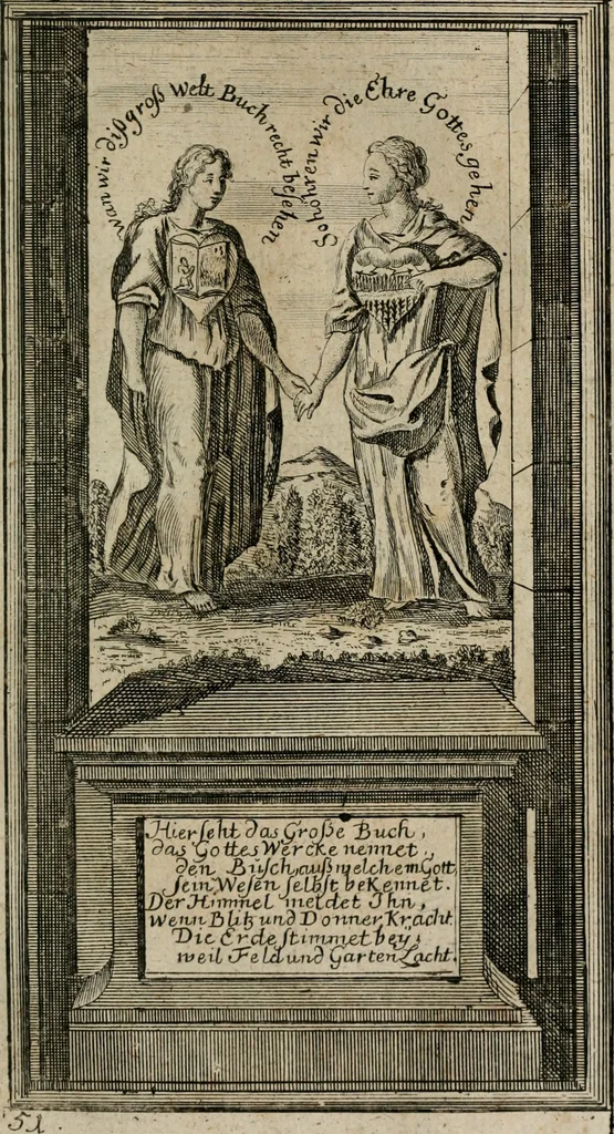 An illustration from Des Hocherleuchteten Sel. Johann Arndts, General-Superintendentens des Fürstenthums Lüneburg, Fünff geistreiche Bücher, vom wahren Christenthum ... : Welchen noch beygefüget drey andere kleine Bücher welchen zu des sel. Joahnn Arndts wahren Christenthum gehörig .., 1740, leaf 1024