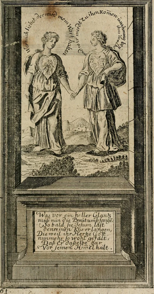 An illustration from Des Hocherleuchteten Sel. Johann Arndts, General-Superintendentens des Fürstenthums Lüneburg, Fünff geistreiche Bücher, vom wahren Christenthum ... : Welchen noch beygefüget drey andere kleine Bücher welchen zu des sel. Joahnn Arndts wahren Christenthum gehörig .., 1740, leaf 1228