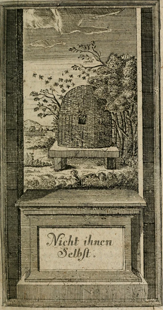 An illustration from Des Hocherleuchteten Sel. Johann Arndts, General-Superintendentens des Fürstenthums Lüneburg, Fünff geistreiche Bücher, vom wahren Christenthum ... : Welchen noch beygefüget drey andere kleine Bücher welchen zu des sel. Joahnn Arndts wahren Christenthum gehörig .., 1740, leaf 156