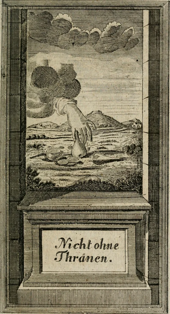 An illustration from Des Hocherleuchteten Sel. Johann Arndts, General-Superintendentens des Fürstenthums Lüneburg, Fünff geistreiche Bücher, vom wahren Christenthum ... : Welchen noch beygefüget drey andere kleine Bücher welchen zu des sel. Joahnn Arndts wahren Christenthum gehörig .., 1740, leaf 496