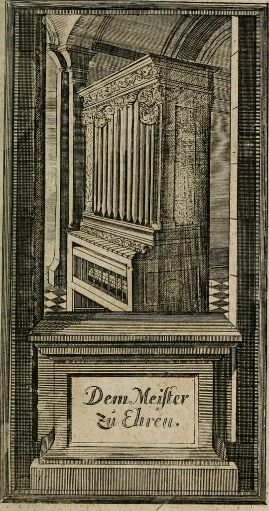 An illustration from Des Hocherleuchteten Sel. Johann Arndts, General-Superintendentens des Fürstenthums Lüneburg, Fünff geistreiche Bücher, vom wahren Christenthum ... : Welchen noch beygefüget drey andere kleine Bücher welchen zu des sel. Joahnn Arndts wahren Christenthum gehörig .., 1740, leaf 704