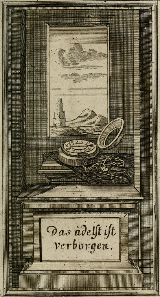 An illustration from Des Hocherleuchteten Sel. Johann Arndts, General-Superintendentens des Fürstenthums Lüneburg, Fünff geistreiche Bücher, vom wahren Christenthum ... : Welchen noch beygefüget drey andere kleine Bücher welchen zu des sel. Joahnn Arndts wahren Christenthum gehörig .., 1740, leaf 894
