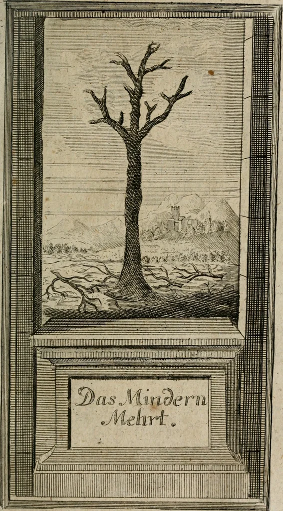 An illustration from Des Hocherleuchteten Sel. Johann Arndts, General-Superintendentens des Fürstenthums Lüneburg, Fünff geistreiche Bücher, vom wahren Christenthum ... : Welchen noch beygefüget drey andere kleine Bücher welchen zu des sel. Joahnn Arndts wahren Christenthum gehörig .., 1740, leaf 942