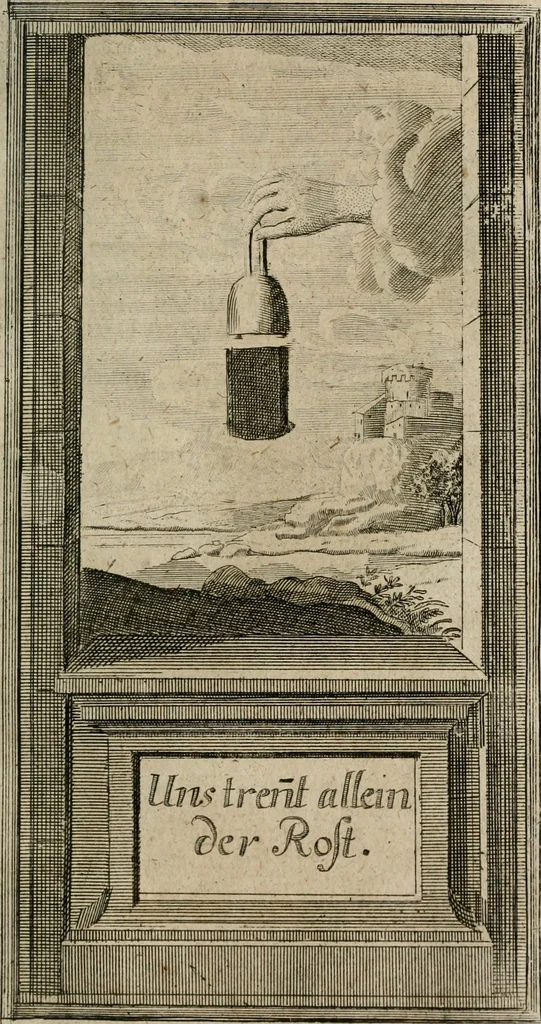 An illustration from Des Hocherleuchteten Sel. Johann Arndts, General-Superintendentens des Fürstenthums Lüneburg, Fünff geistreiche Bücher, vom wahren Christenthum ... : Welchen noch beygefüget drey andere kleine Bücher welchen zu des sel. Joahnn Arndts wahren Christenthum gehörig .., 1740, leaf 964