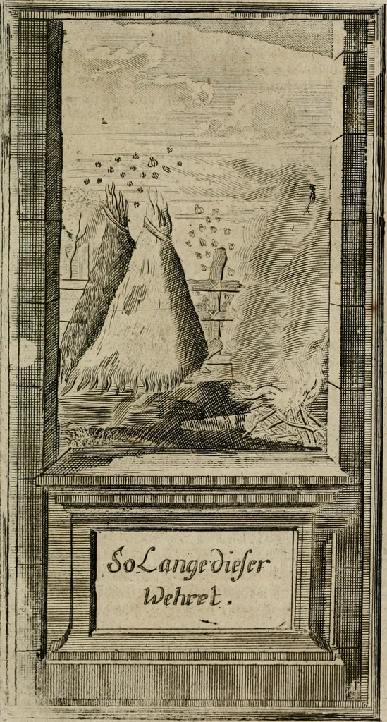 An illustration from Des Hocherleuchteten Sel. Johann Arndts, General-Superintendentens des Fürstenthums Lüneburg, Fünff geistreiche Bücher, vom wahren Christenthum ... : Welchen noch beygefüget drey andere kleine Bücher welchen zu des sel. Joahnn Arndts wahren Christenthum gehörig .., 1740, leaf 982