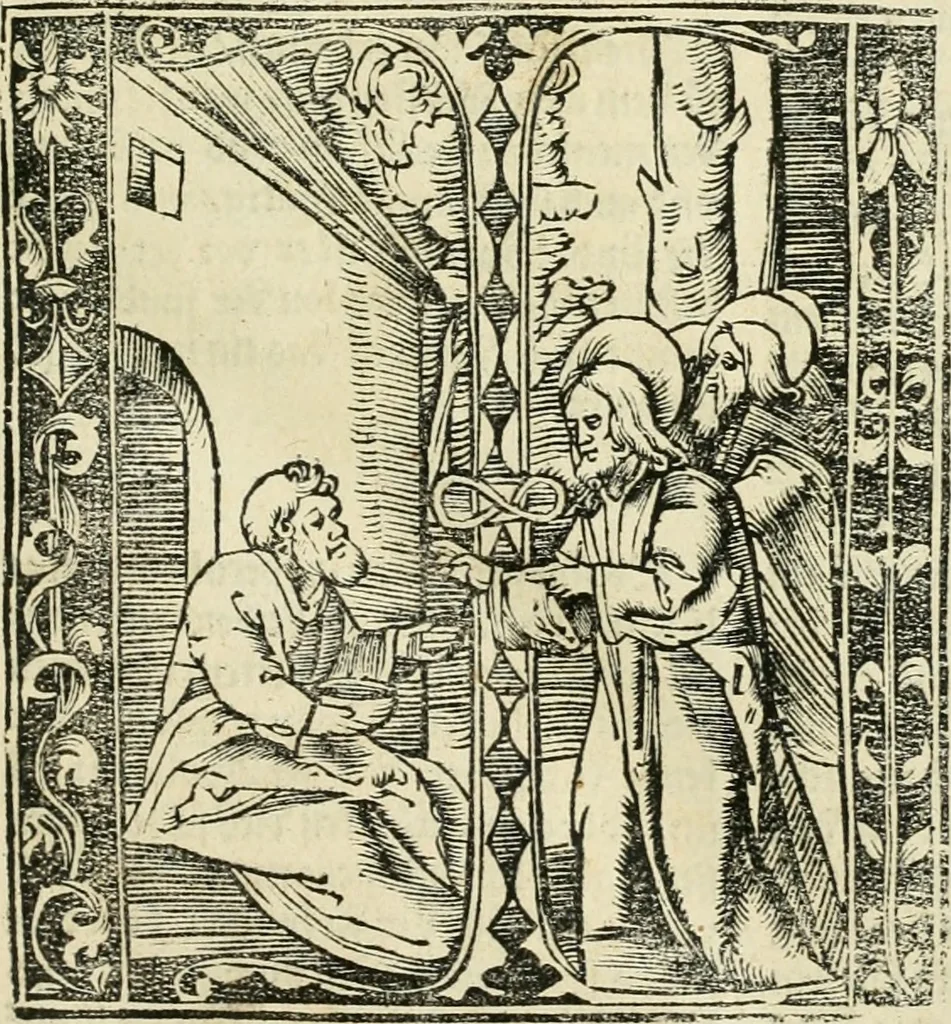 An illustration from Des hochwirdigen doctor Keiserspergs narenschiff : so er gepredigt hat zü Strassburg in der hohen stifft daselbst Predictãt d. zeit i498 dis geprediget :vnd vss latin in tütsch bracht, darin vil weissheit ist zü lerne, vnd leert auch die narreschel hinweck werffen ist nütz vnd güt alen menschen, 1520, leaf 18