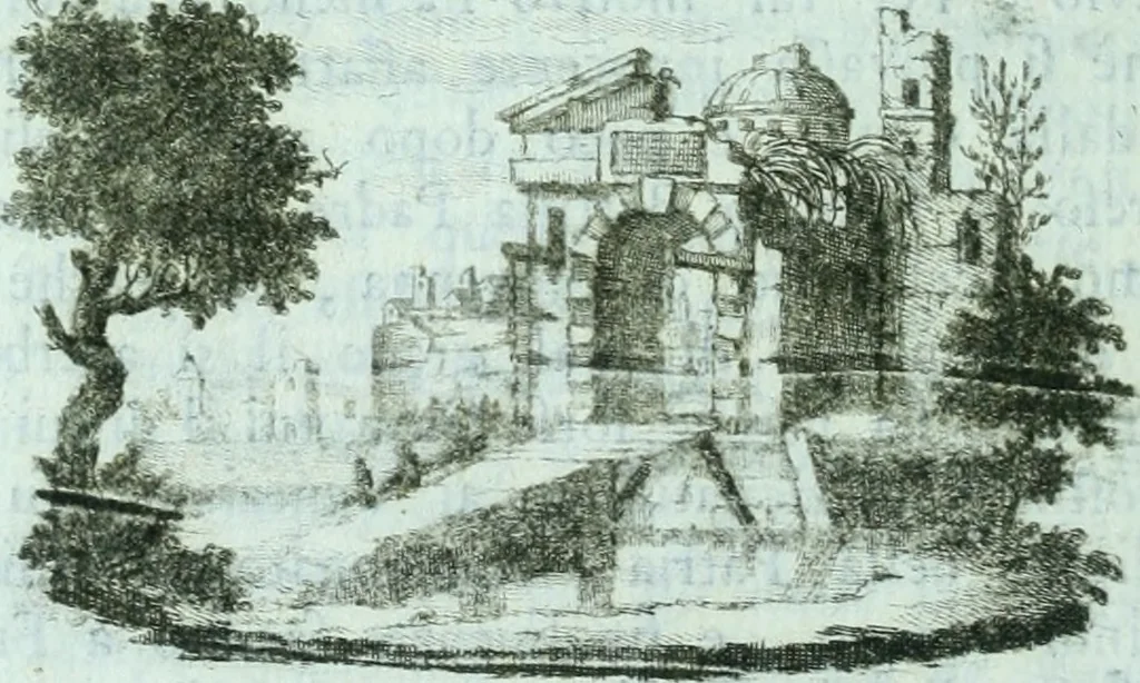 An illustration from Desiderii Spreti historici Ravennatis De amplitudine, eversione, et restauratione urbis Ravennae libri tres, 1793, leaf 203