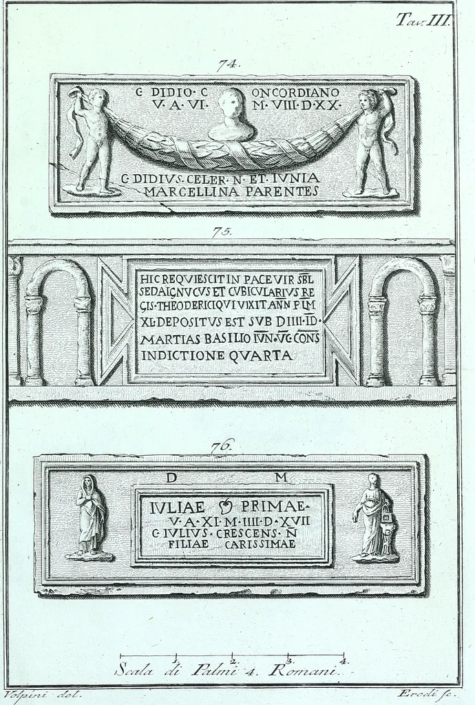An illustration from Desiderii Spreti historici Ravennatis De amplitudine, eversione, et restauratione urbis Ravennae libri tres, 1793, leaf 268