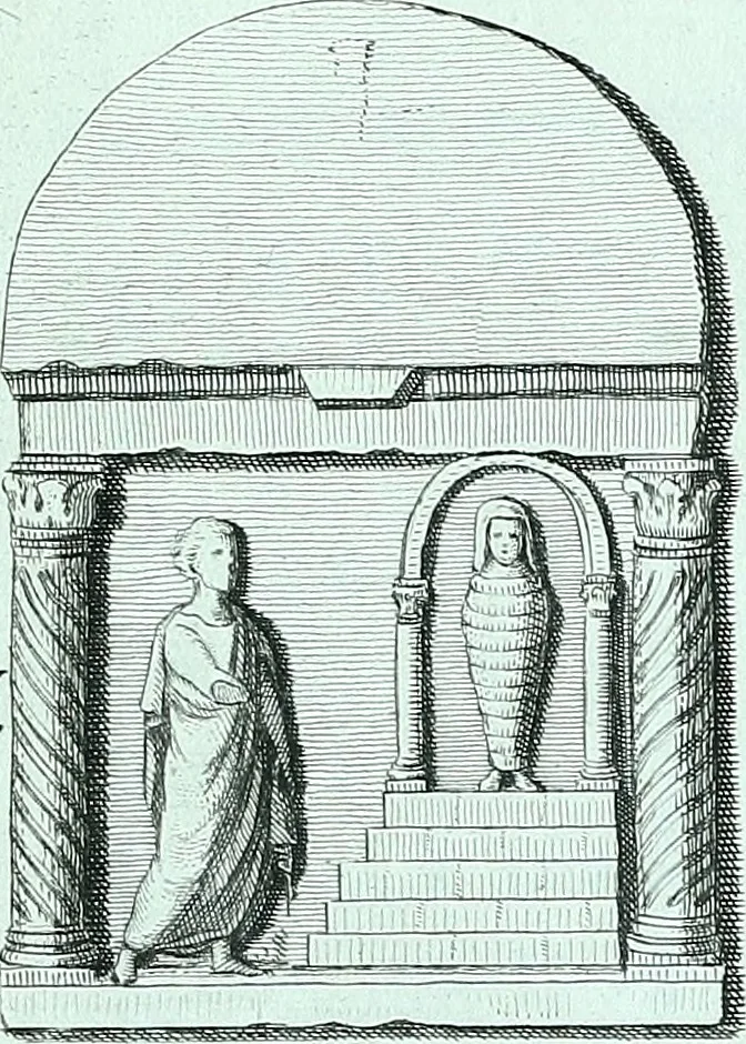 An illustration from Desiderii Spreti historici Ravennatis De amplitudine, eversione, et restauratione urbis Ravennae libri tres, 1793, leaf 328