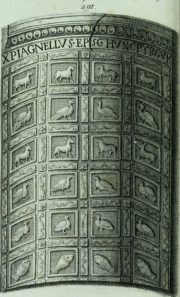 An illustration from Desiderii Spreti historici Ravennatis De amplitudine, eversione, et restauratione urbis Ravennae libri tres, 1793, leaf 337
