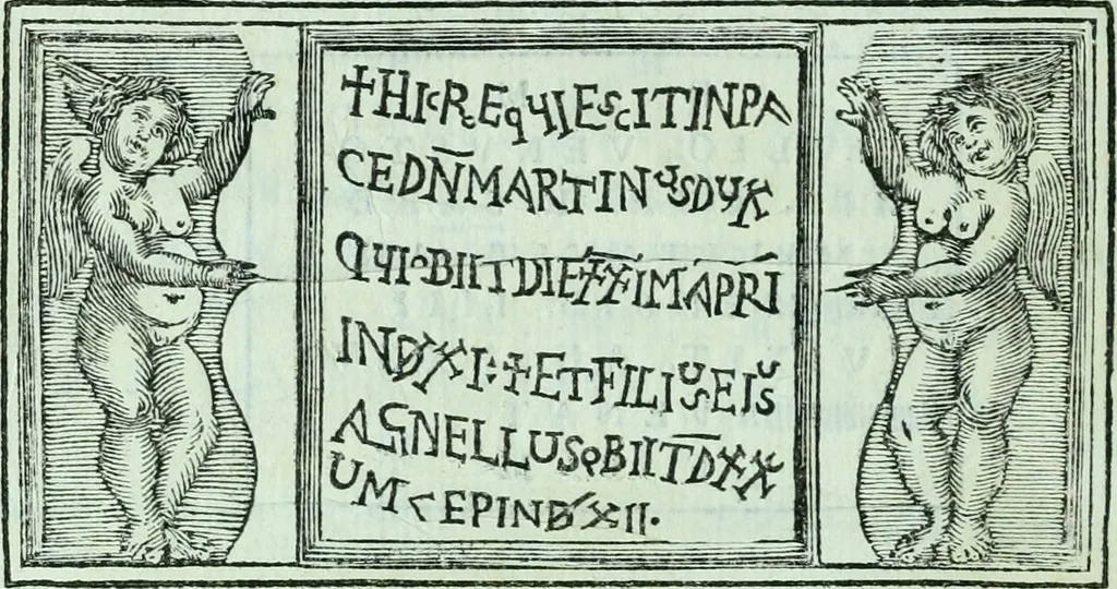 An illustration from Desiderii Spreti historici Ravennatis De amplitudine, eversione, et restauratione urbis Ravennae libri tres, 1793, leaf 397