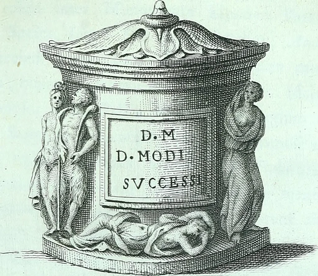 An illustration from Desiderii Spreti historici Ravennatis De amplitudine, eversione, et restauratione urbis Ravennae libri tres, 1793, leaf 82