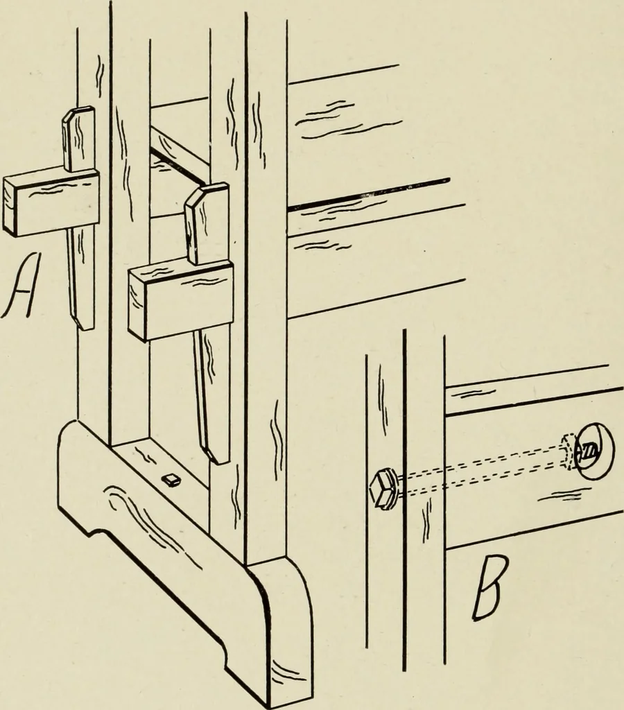 An illustration from Design and construction in wood, 1916, leaf 28