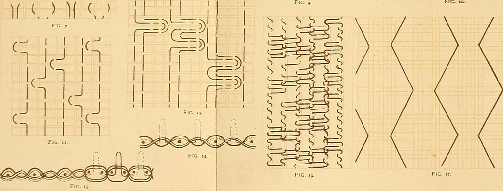 An illustration from Design in textile fabrics, 1888, leaf 205