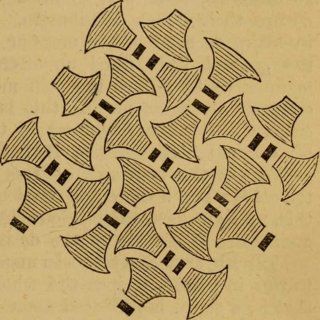 An illustration from Design in textile fabrics, 1883, leaf 134
