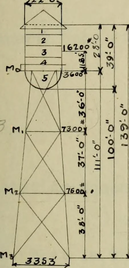 An illustration from Design of elevated steel tanks, 1911, leaf 84