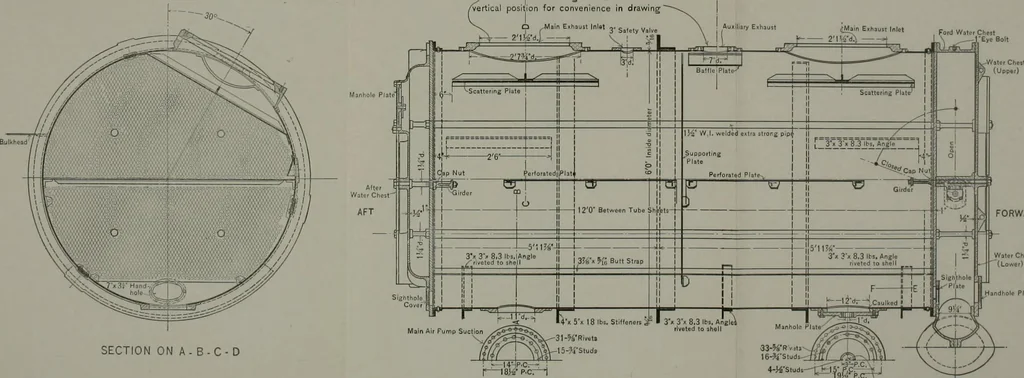 An illustration from The design of marine engines and auxiliaries, 1916, leaf 149