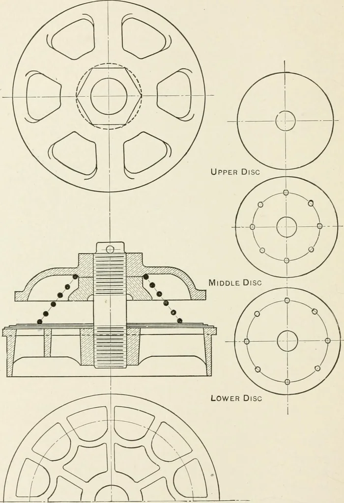 An illustration from The design of marine engines and auxiliaries, 1916, leaf 177