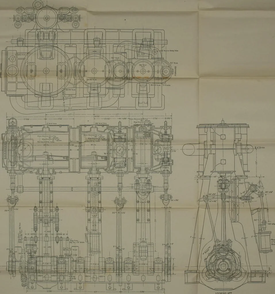 An illustration from The design of marine engines and auxiliaries, 1916, leaf 209