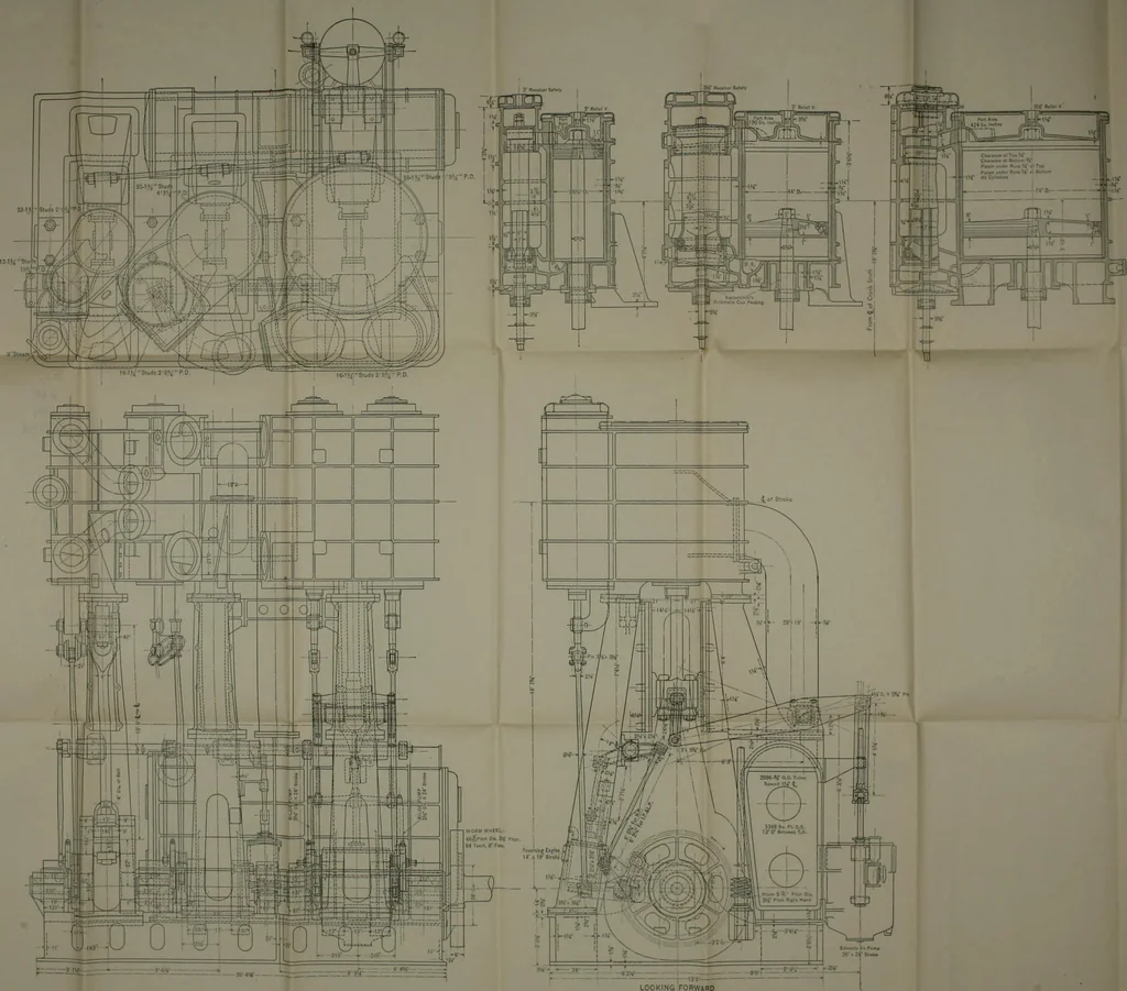 An illustration from The design of marine engines and auxiliaries, 1916, leaf 211