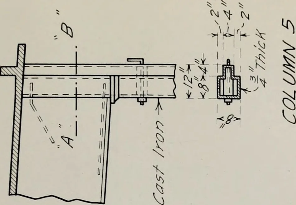 An illustration from Design of reinforced concrete engine house, 1909, leaf 58
