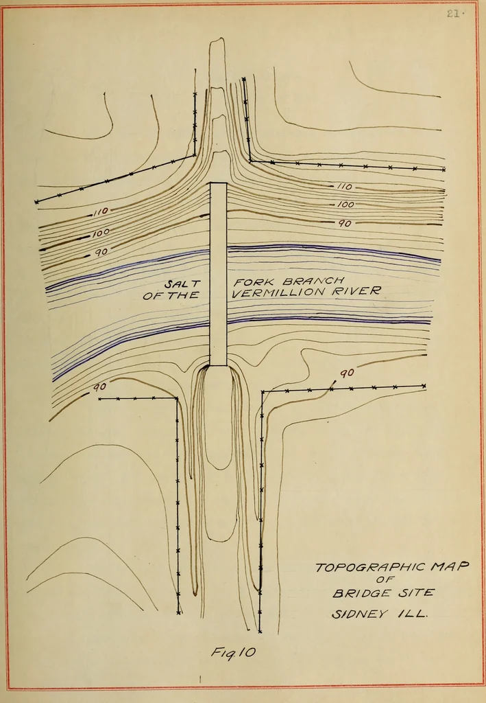 An illustration from Design of a reinforced-concrete highway bridge, 1913, leaf 50