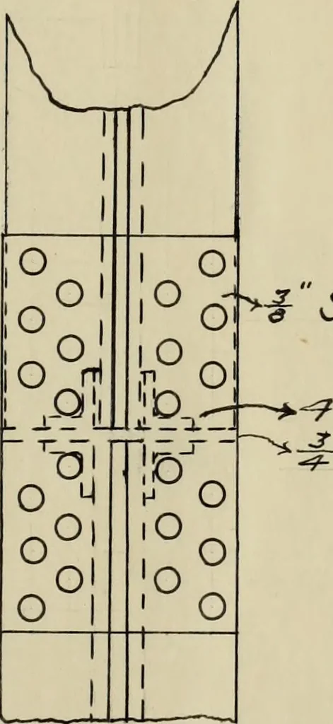 An illustration from Design of the steel framework of an office building, 1908, leaf 84