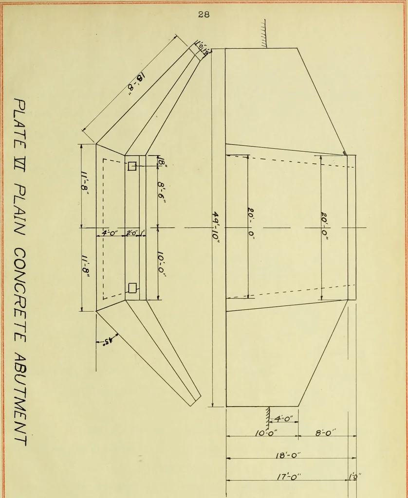 An illustration from Design of a steel highway bridge, 1913, leaf 66