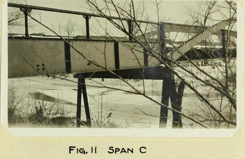 An illustration from Design of a steel highway bridge, 1913, leaf 28