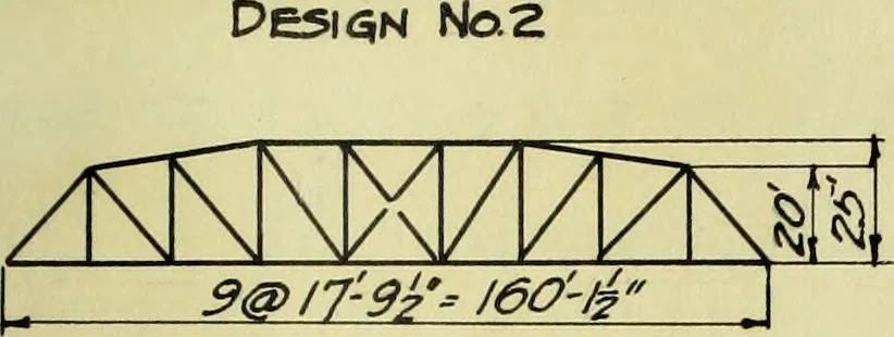 An illustration from Design of a steel highway bridge, 1913, leaf 60