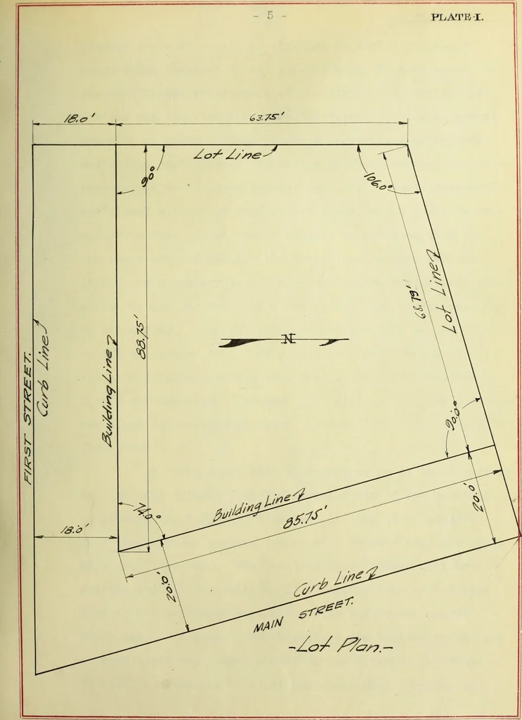 An illustration from Design of a steel skeleton office building, 1911, leaf 20