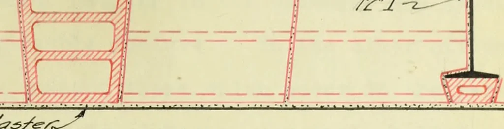 An illustration from Design of a steel skeleton office building, 1911, leaf 48