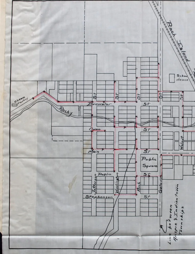 An illustration from Design of substation and lighting system for the town of Tiskilwa, 1913, leaf 18