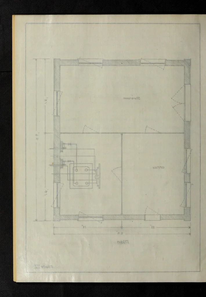 An illustration from Design of substation and lighting system for the town of Tiskilwa, 1913, leaf 36