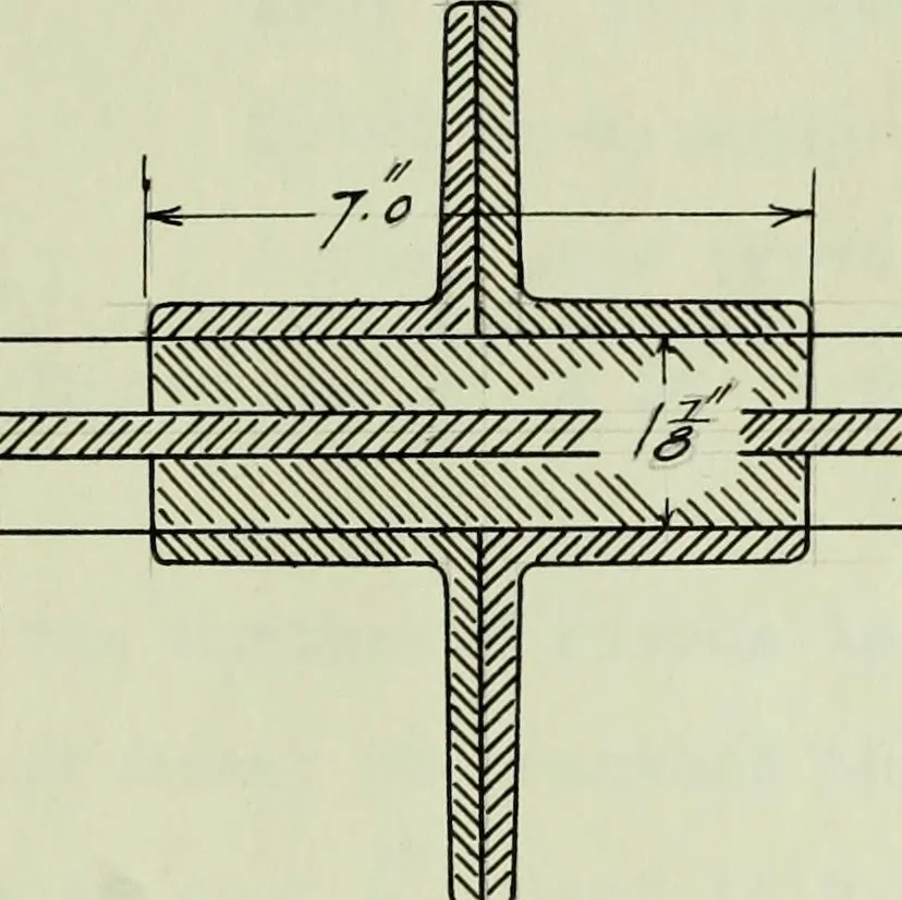 An illustration from Design of a trunnion bascule bridge, 1913, leaf 54