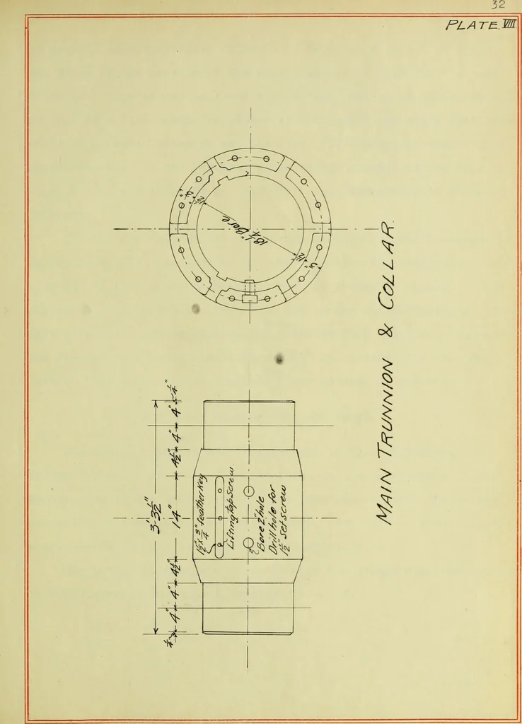 An illustration from Design of a trunnion bascule bridge, 1913, leaf 74
