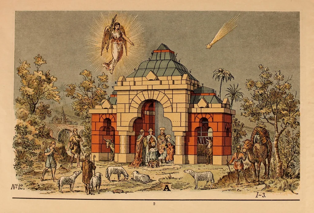 An illustration from Designs for architectural models to be erected with Richter's "anchor blocks" = Bauvorlagen für Richter's anker-steinbaukasten / composed and executed by Dr. Richter's art department., 1900, leaf 8