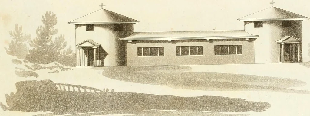 An illustration from Designs for cottages, cottage farms, and other rural buildings, including entrance gates and lodges, 1805, leaf 102