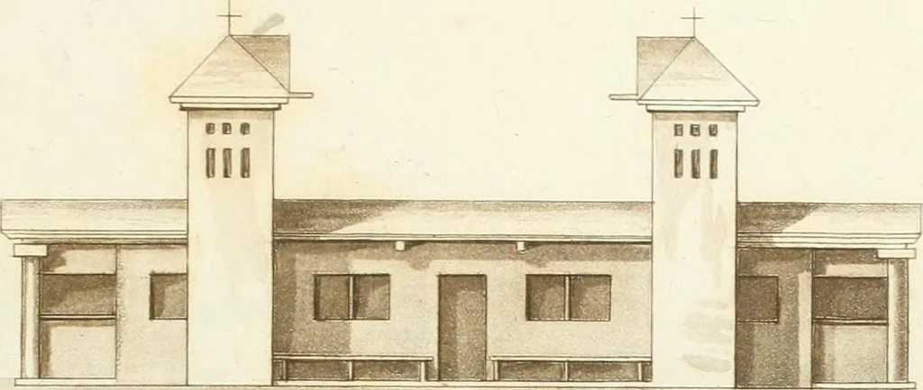An illustration from Designs for cottages, cottage farms, and other rural buildings, including entrance gates and lodges, 1805, leaf 106