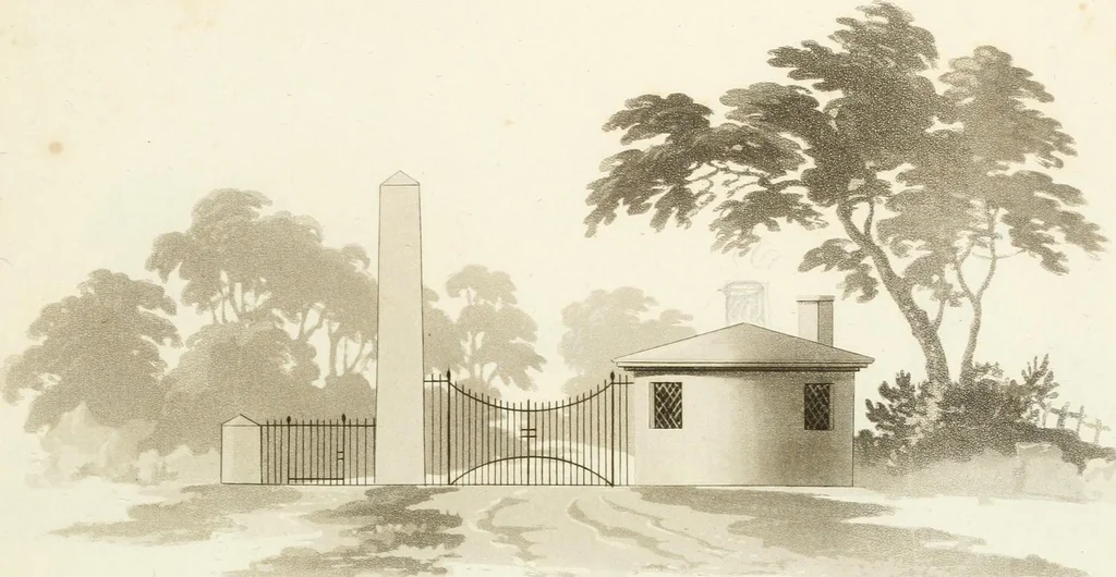 An illustration from Designs for cottages, cottage farms, and other rural buildings, including entrance gates and lodges, 1805, leaf 120