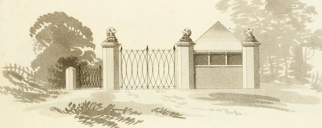 An illustration from Designs for cottages, cottage farms, and other rural buildings, including entrance gates and lodges, 1805, leaf 126