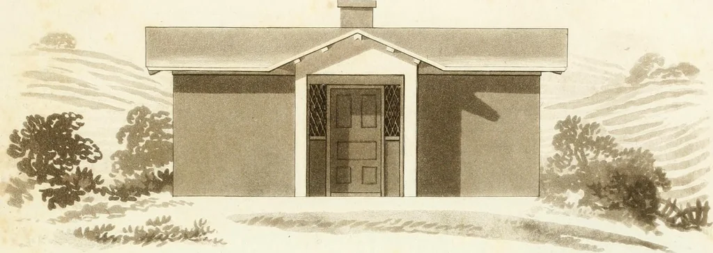 An illustration from Designs for cottages, cottage farms, and other rural buildings, including entrance gates and lodges, 1805, leaf 46