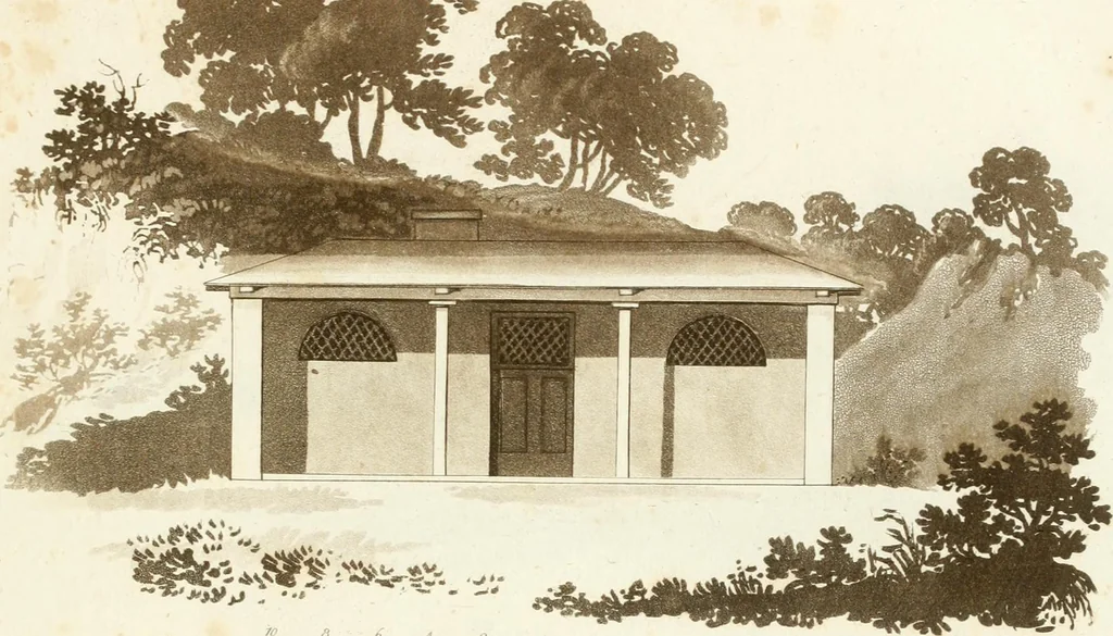 An illustration from Designs for cottages, cottage farms, and other rural buildings, including entrance gates and lodges, 1805, leaf 50